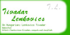 tivadar lenkovics business card